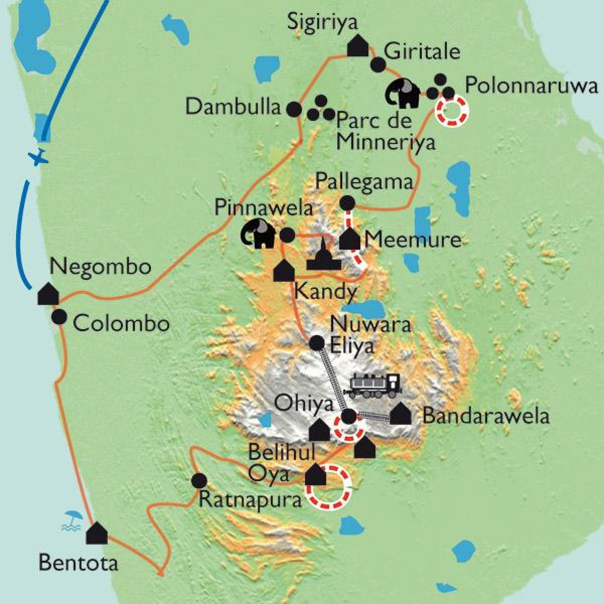 Шры-Ланка на карце Сигирии