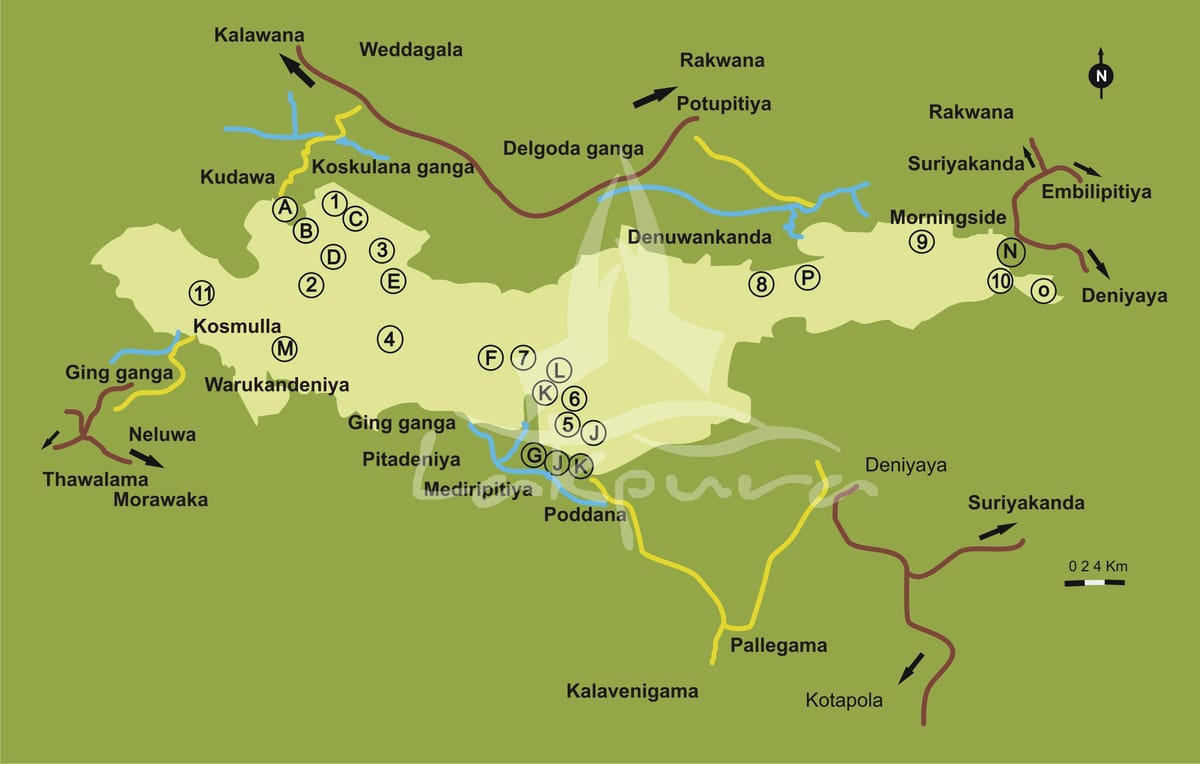 карта Синхараджа Шры-Ланка