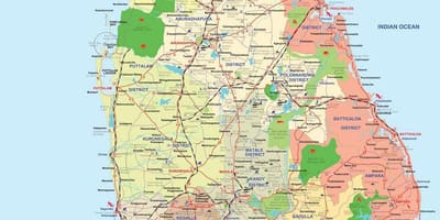 Шры-Ланка Ампаро раён на карце
