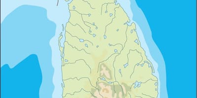 Шры-Ланка вектарная карта